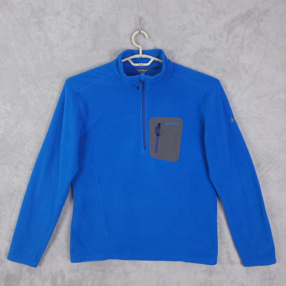 Eddie Bauer First Ascent Fleece Jacket Pullover Mens Tall Large 1/4 Zip Outdoors